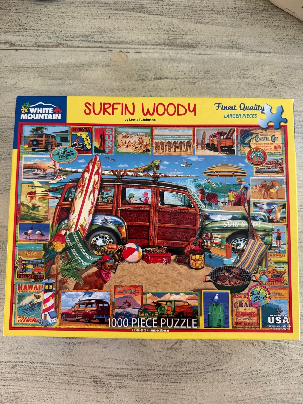 White Mountain Box 1000-Piece Puzzle Surfin’ Woody